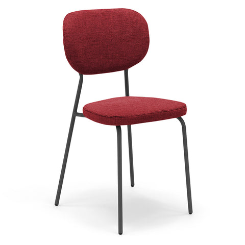 Sedia imbottita VANESSA per sala da pranzo in tessuto strutturato Design moderno