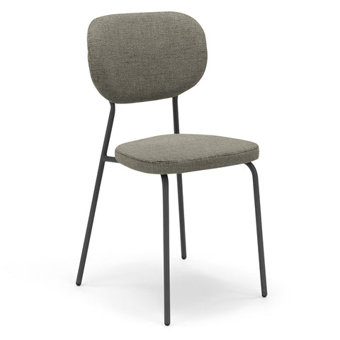 Sedia imbottita VANESSA per sala da pranzo in tessuto strutturato Design moderno