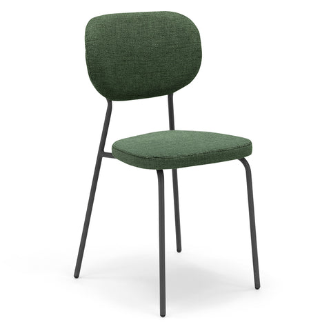Sedia imbottita VANESSA per sala da pranzo in tessuto strutturato Design moderno
