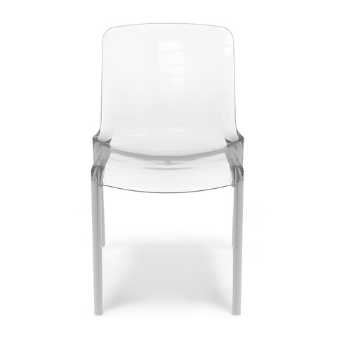 Sedia in metacrilato Iris effetto vetro trasparente impilabile Design moderno