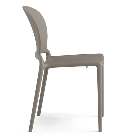 Sedia in polipropilene Jasmine impilabile Design moderno da Interno/Esterno