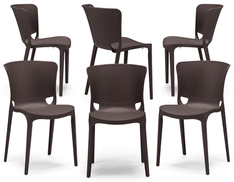Sedia in polipropilene Jumbo impilabile Design moderno da Interno/Esterno