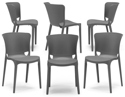 Sedia in polipropilene Jumbo impilabile Design moderno da Interno/Esterno