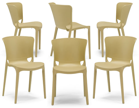Sedia in polipropilene Jumbo impilabile Design moderno da Interno/Esterno