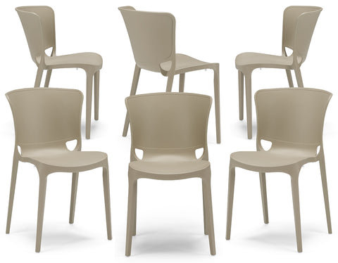 Sedia in polipropilene Jumbo impilabile Design moderno da Interno/Esterno