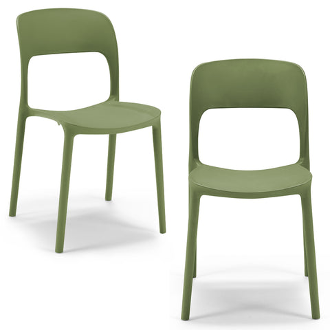Sedia in polipropilene Kate impilabile Design moderno da Interno/Esterno