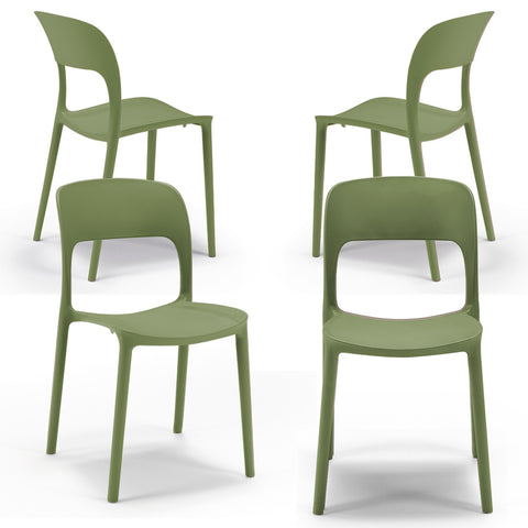 Sedia in polipropilene Kate impilabile Design moderno da Interno/Esterno
