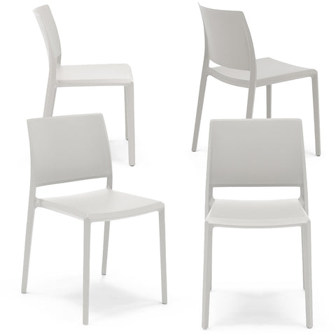 Sedia in polipropilene Megan impilabile Design moderno da Interno/Esterno
