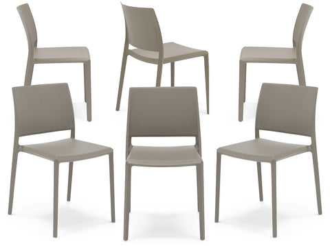 Sedia in polipropilene Megan impilabile Design moderno da Interno/Esterno