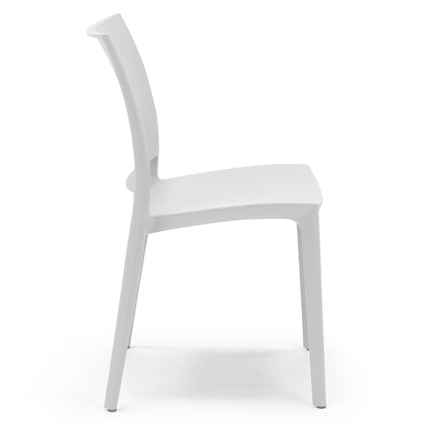 Sedia in polipropilene Moon impilabile Design moderno da Interno/Esterno