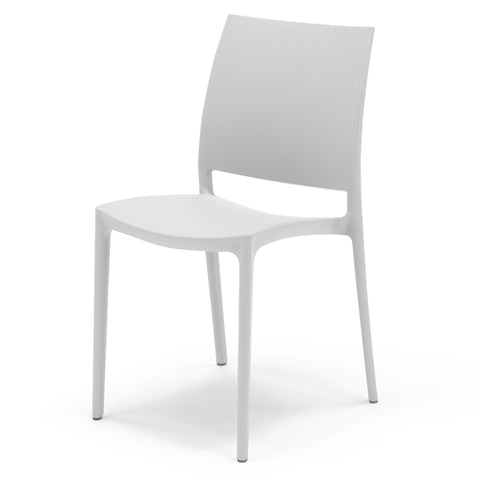 Sedia in polipropilene Moon impilabile Design moderno da Interno/Esterno