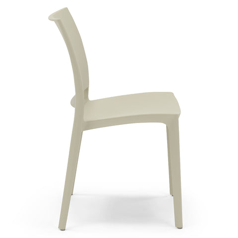 Sedia in polipropilene Moon impilabile Design moderno da Interno/Esterno