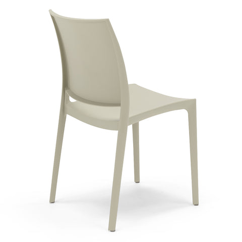 Sedia in polipropilene Moon impilabile Design moderno da Interno/Esterno