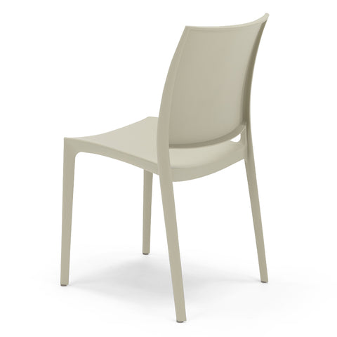 Sedia in polipropilene Moon impilabile Design moderno da Interno/Esterno