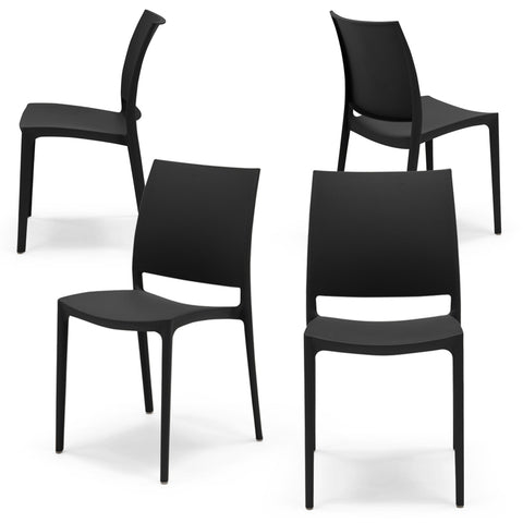 Sedia in polipropilene Moon impilabile Design moderno da Interno/Esterno