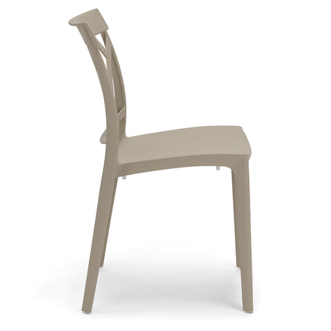 Sedia in polipropilene Queen impilabile Design moderno da Interno/Esterno