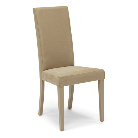 Sedia imbottita EDI NEW per sala da pranzo in tessuto effetto camosciato Design moderno