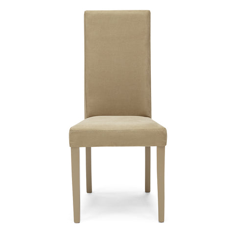 Sedia imbottita EDI NEW per sala da pranzo in tessuto effetto camosciato Design moderno