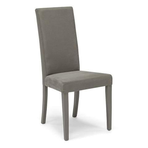 Sedia imbottita EDI NEW per sala da pranzo in tessuto effetto camosciato Design moderno