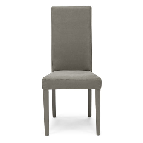 Sedia imbottita EDI NEW per sala da pranzo in tessuto effetto camosciato Design moderno
