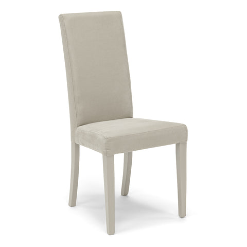 Sedia imbottita EDI NEW per sala da pranzo in tessuto effetto camosciato Design moderno