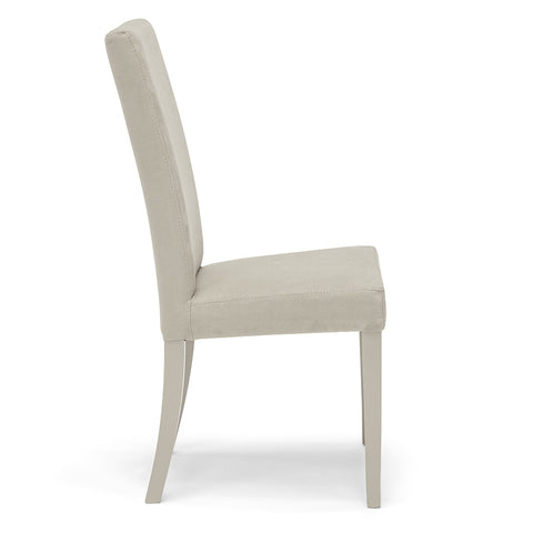 Sedia imbottita EDI NEW per sala da pranzo in tessuto effetto camosciato Design moderno