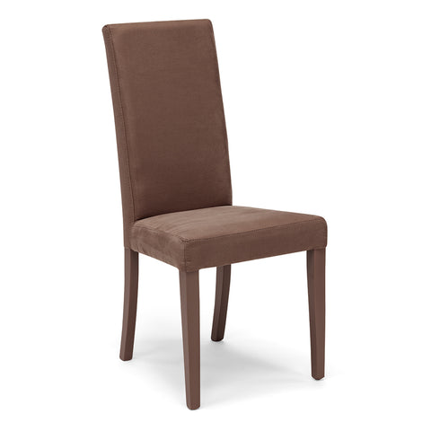 Sedia imbottita EDI NEW per sala da pranzo in tessuto effetto camosciato Design moderno