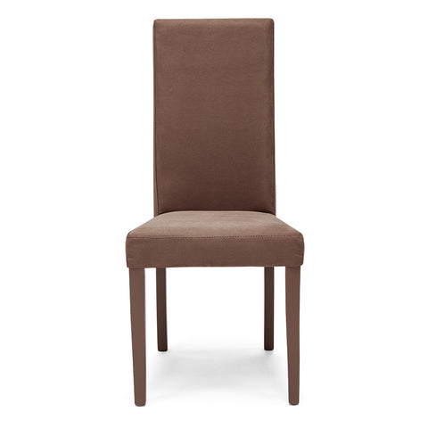 Sedia imbottita EDI NEW per sala da pranzo in tessuto effetto camosciato Design moderno