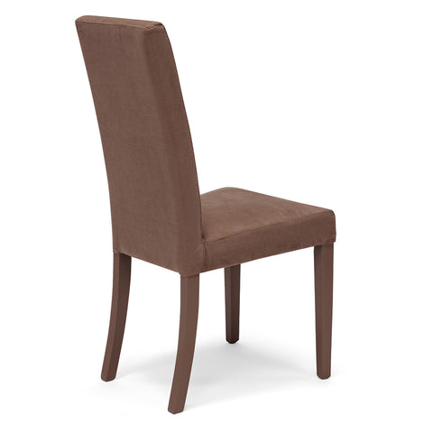 Sedia imbottita EDI NEW per sala da pranzo in tessuto effetto camosciato Design moderno
