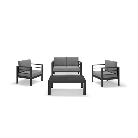 Set da giardino Gardenia con Divano, Due poltroncine e Tavolino