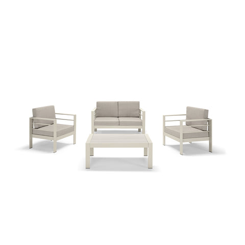 Set da giardino Gardenia con Divano, Due poltroncine e Tavolino