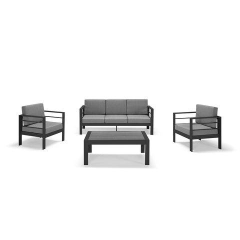 Set da giardino Gardenia con Divano, Due poltroncine e Tavolino