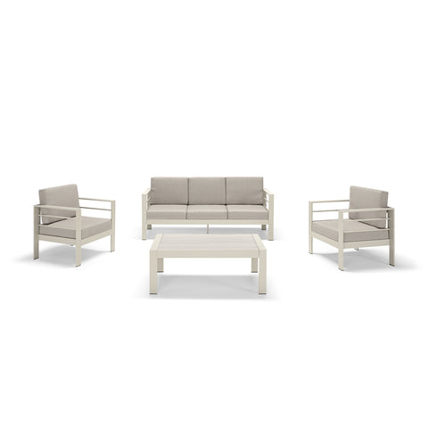 Set da giardino Gardenia con Divano, Due poltroncine e Tavolino