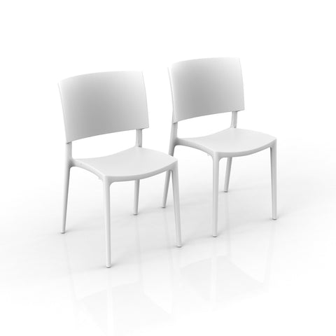 Sedia in polipropilene Sharp impilabile Design moderno da Interno/Esterno