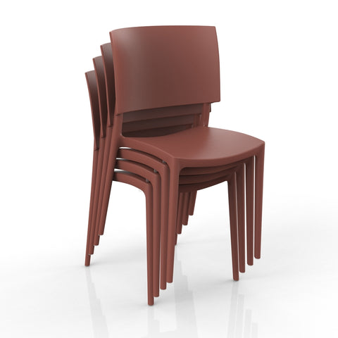 Sedia in polipropilene Sharp impilabile Design moderno da Interno/Esterno