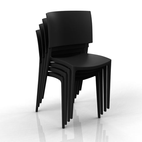 Sedia in polipropilene Sharp impilabile Design moderno da Interno/Esterno