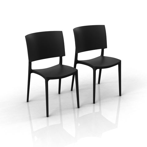 Sedia in polipropilene Sharp impilabile Design moderno da Interno/Esterno