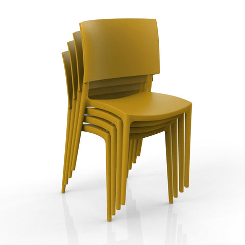 Sedia in polipropilene Sharp impilabile Design moderno da Interno/Esterno