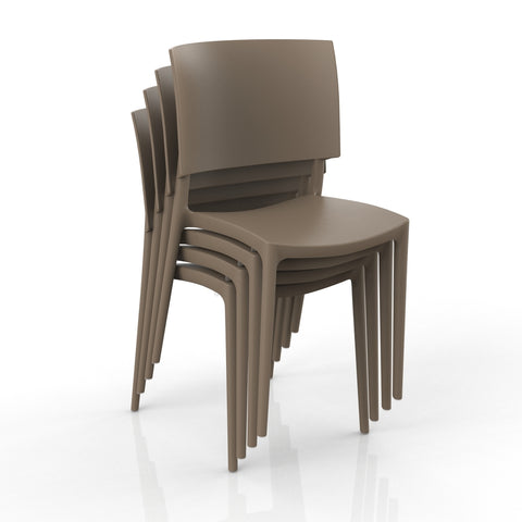 Sedia in polipropilene Sharp impilabile Design moderno da Interno/Esterno