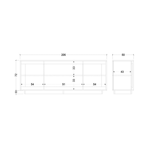 Madia 4 Ante Linea Sky 100% Made in Italy