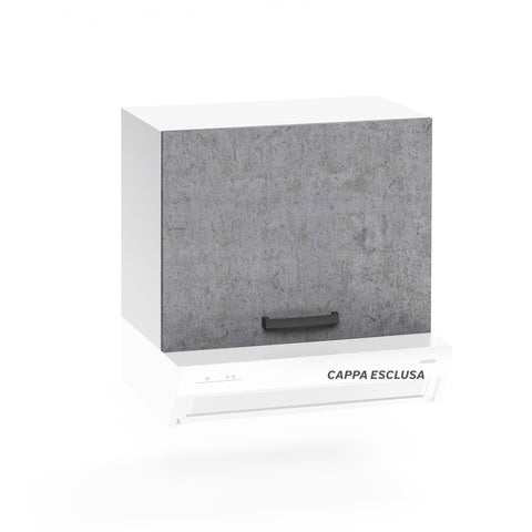Pensile sopra cappa per cucina componibile da 60 cm con un’anta, realizzato in legno 100% MADE IN ITALY