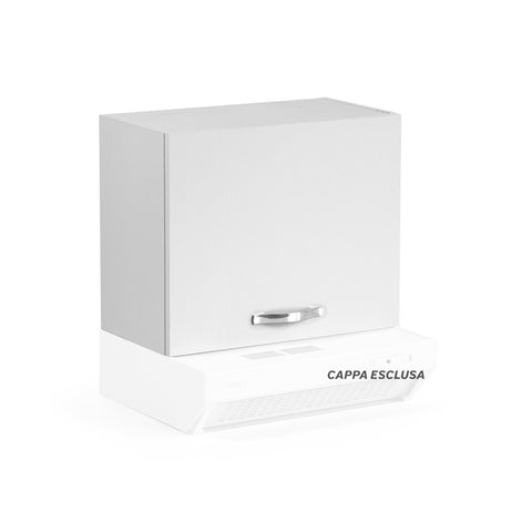 Pensile sopra cappa per cucina componibile da 60 cm con un’anta, realizzato in legno 100% MADE IN ITALY
