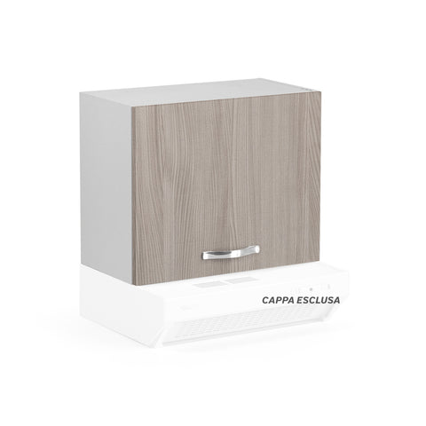 Pensile sopra cappa per cucina componibile da 60 cm con un’anta, realizzato in legno 100% MADE IN ITALY