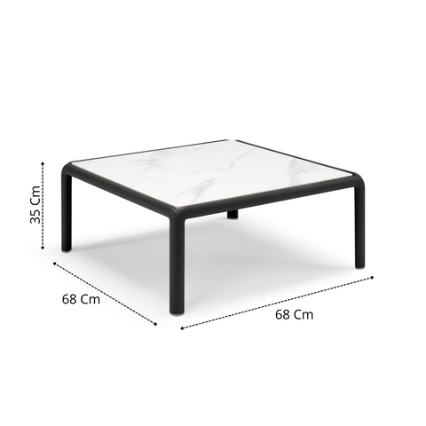 Set da giardino modulare Capri con Divano, Due poltroncine e Tavolino