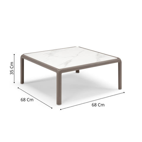 Set da giardino modulare Capri con Divano, Due poltroncine e Tavolino