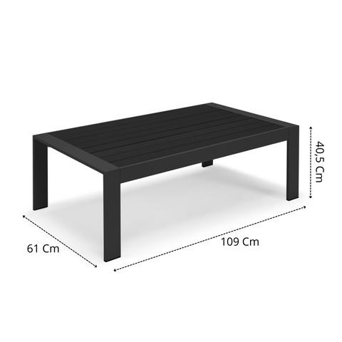 Set da giardino Gardenia con Divano, Due poltroncine e Tavolino