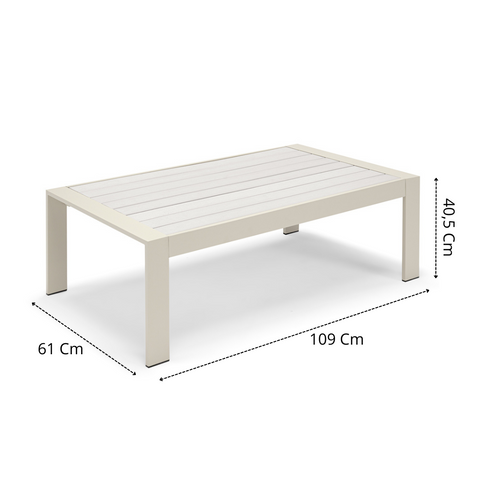 Set da giardino Gardenia con Divano, Due poltroncine e Tavolino