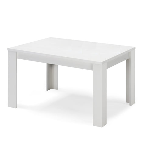 Tavolo in legno melaminico allungabile finitura bianco frassino