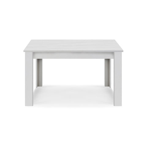 Tavolo in legno melaminico allungabile finitura bianco frassino