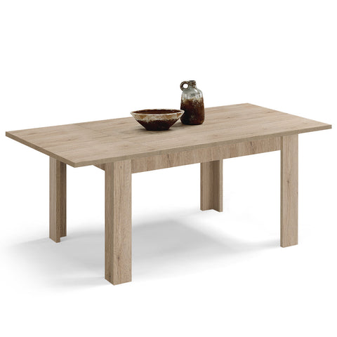 Tavolo in legno melaminico allungabile finitura rovere derby